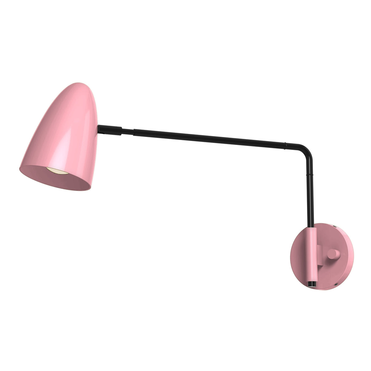 black pinkaboo color boom swing arm sconce - 17" arm dutton brown lighting