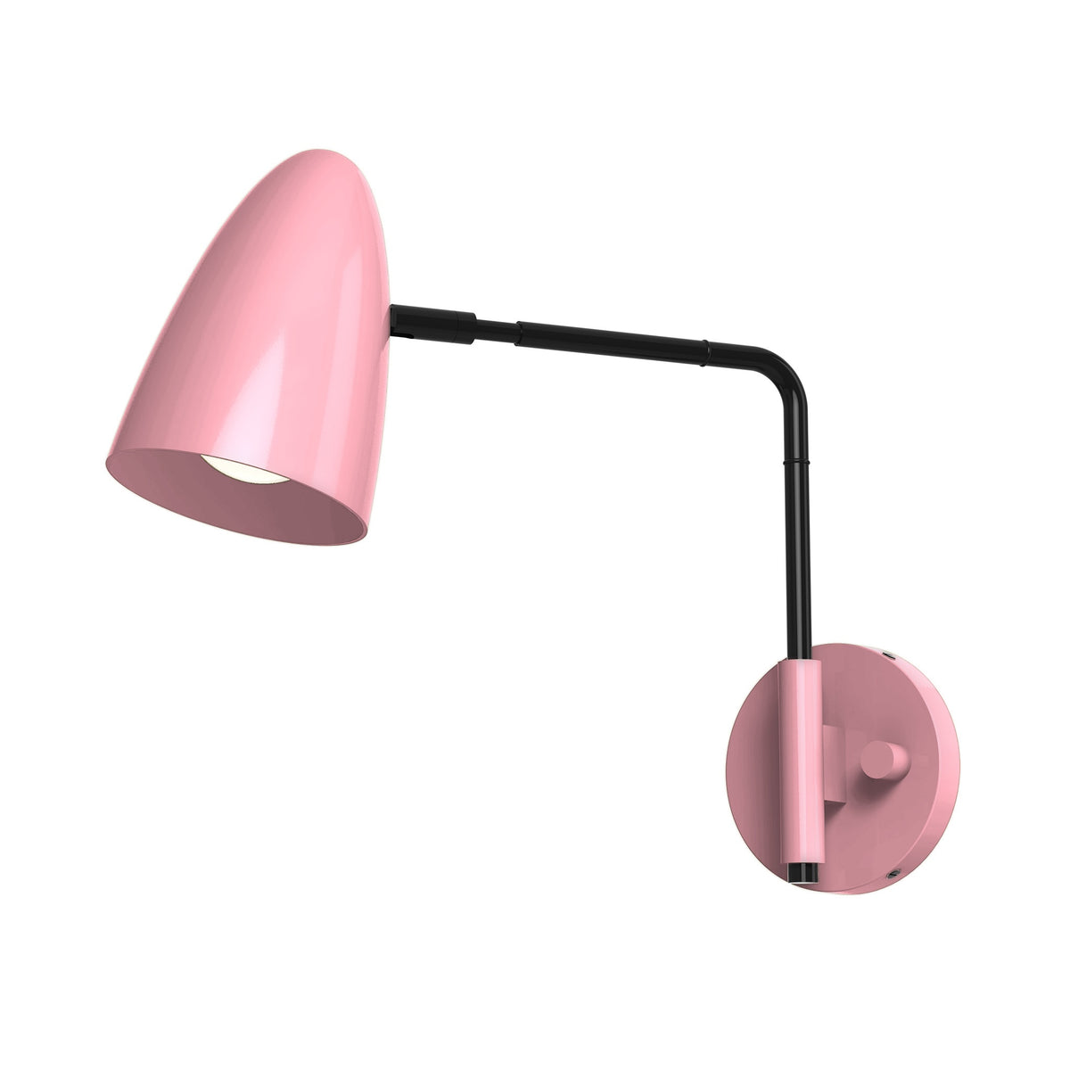 black pinkaboo color boom swing arm sconce - 9" arm dutton brown lighting