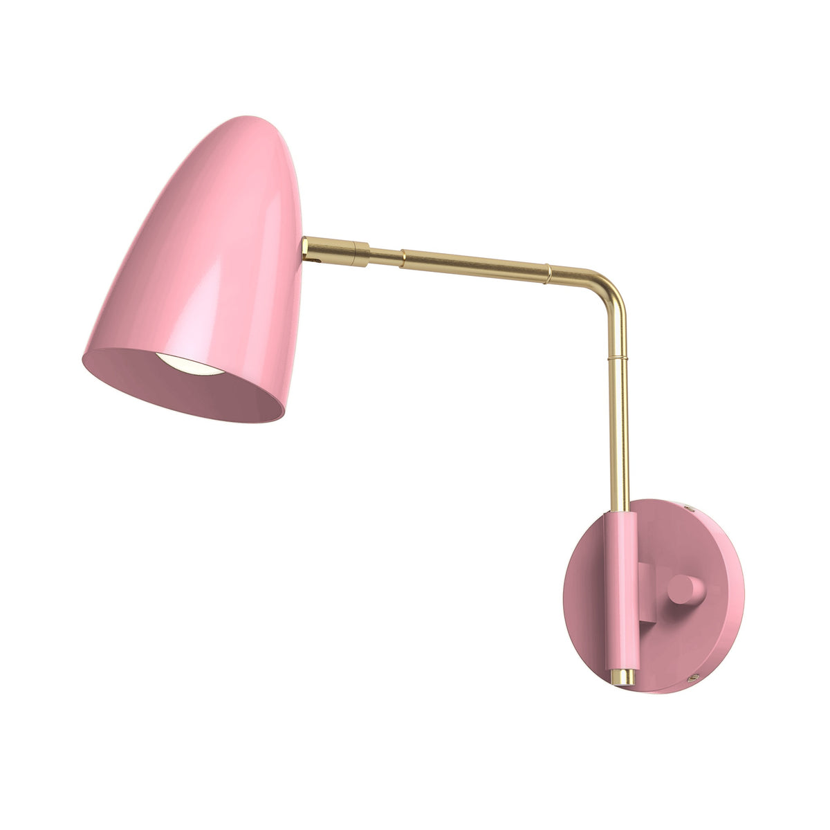 brass pinkaboo color boom swing arm sconce - 9" arm dutton brown lighting