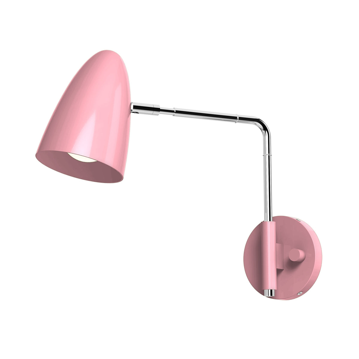 nickel pinkaboo color boom swing arm sconce - 9" arm dutton brown lighting