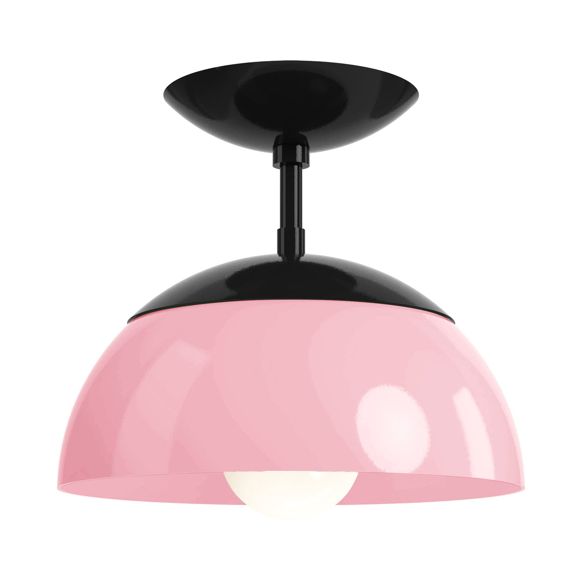 black pinkaboo color cadbury flush mount 10" dutton brown lighting