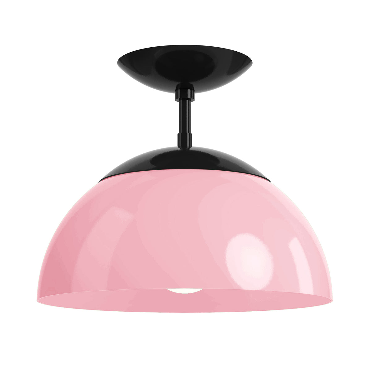 black pinkaboo color cadbury flush mount 12" dutton brown lighting
