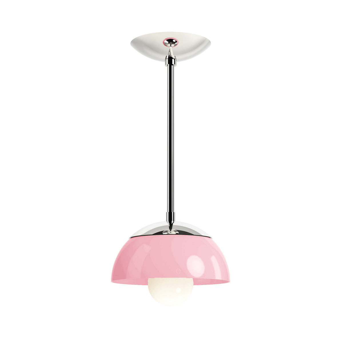nickel pinkaboo color cadbury pendant 8" dutton brown lighting
