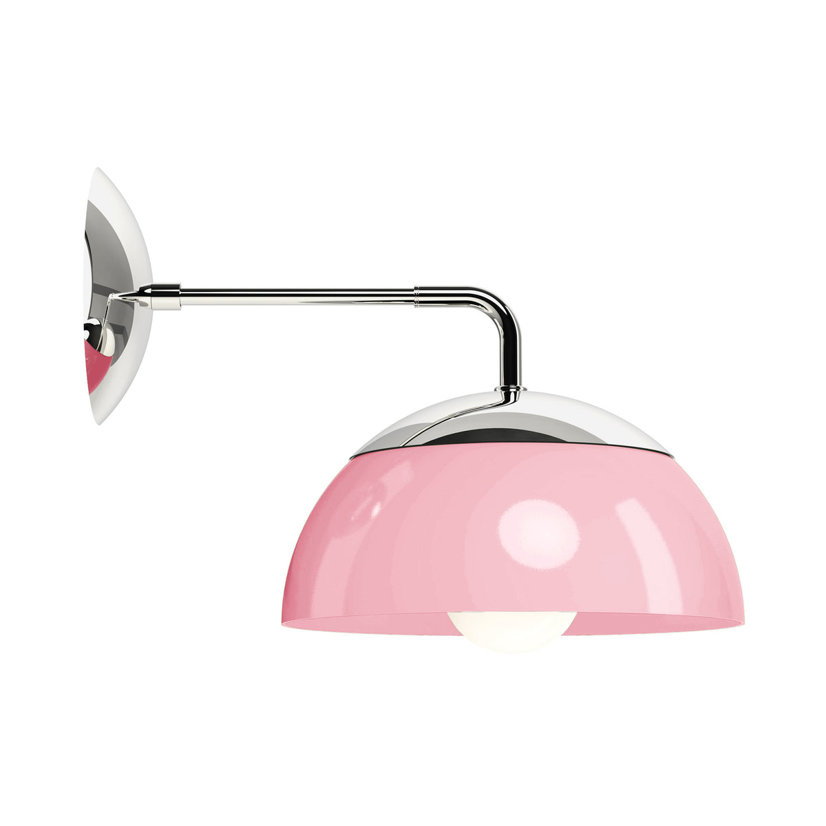 nickel pinkaboo color cadbury sconce 10" dutton brown lighting