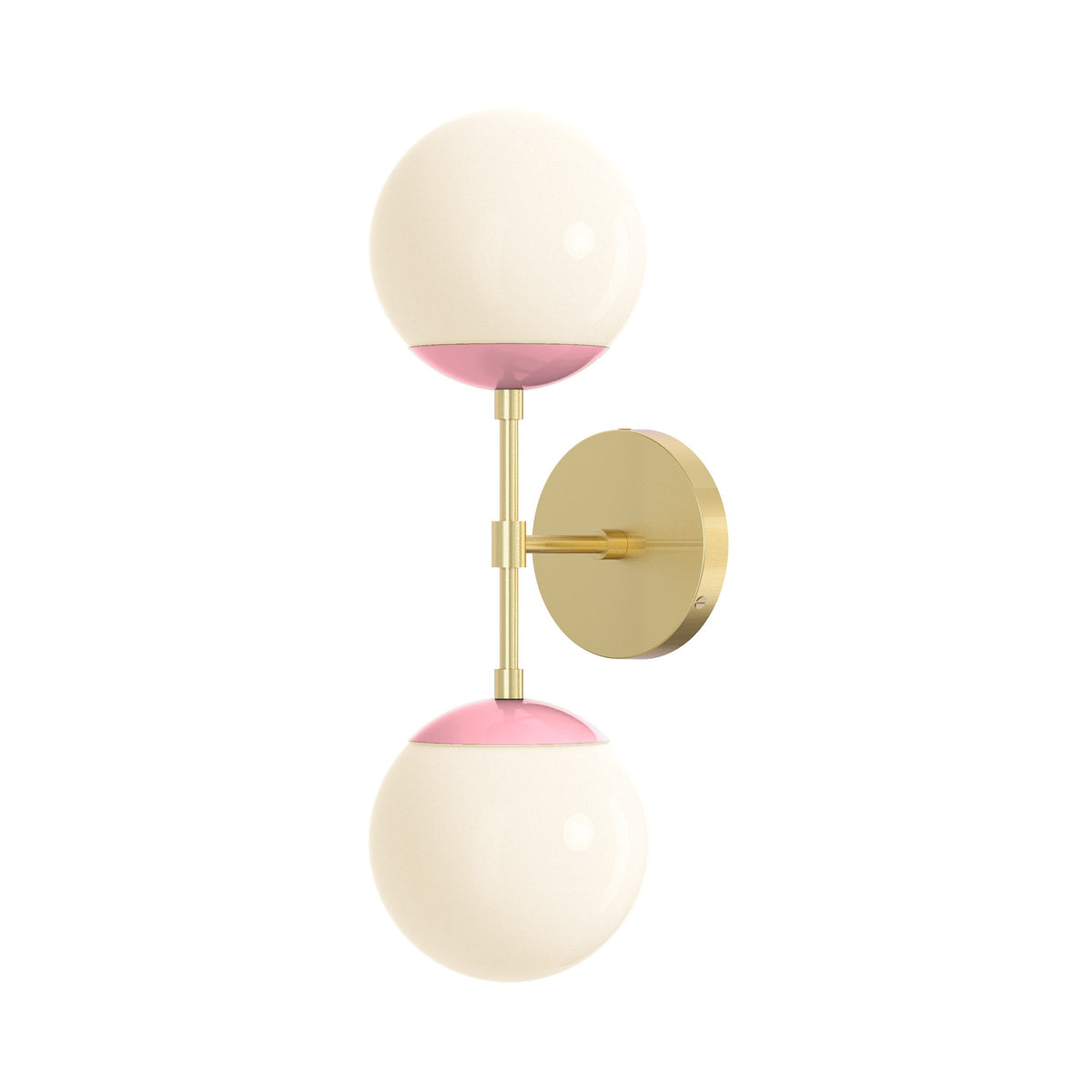 Color Cap Double Sconce 6" - Pinkaboo