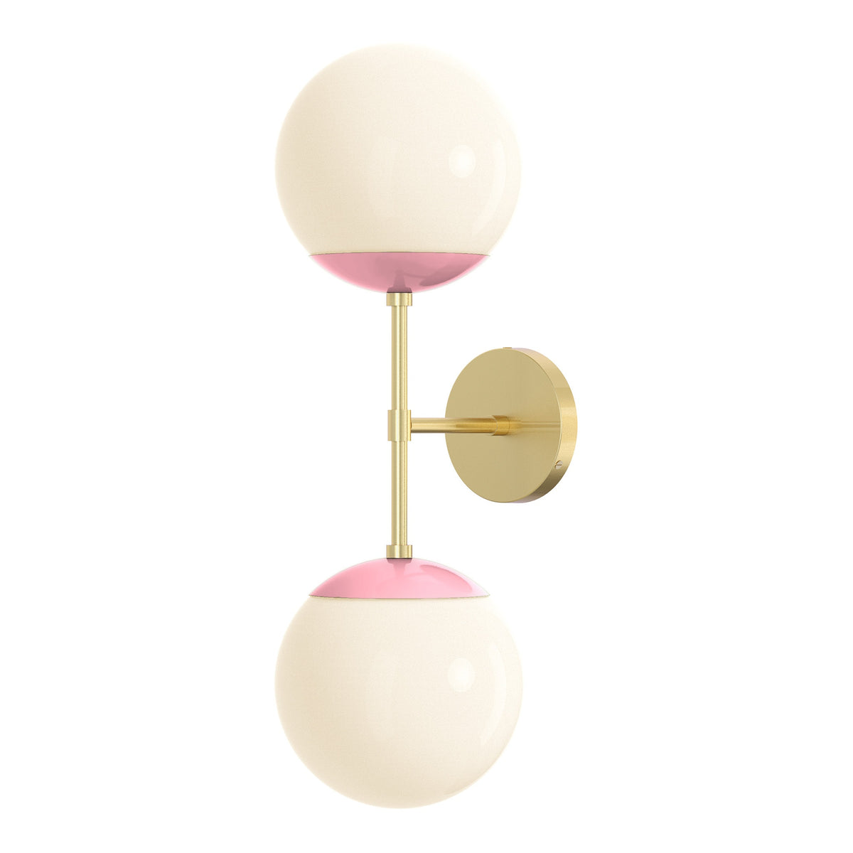 Color Cap Double Sconce 8" - Pinkaboo