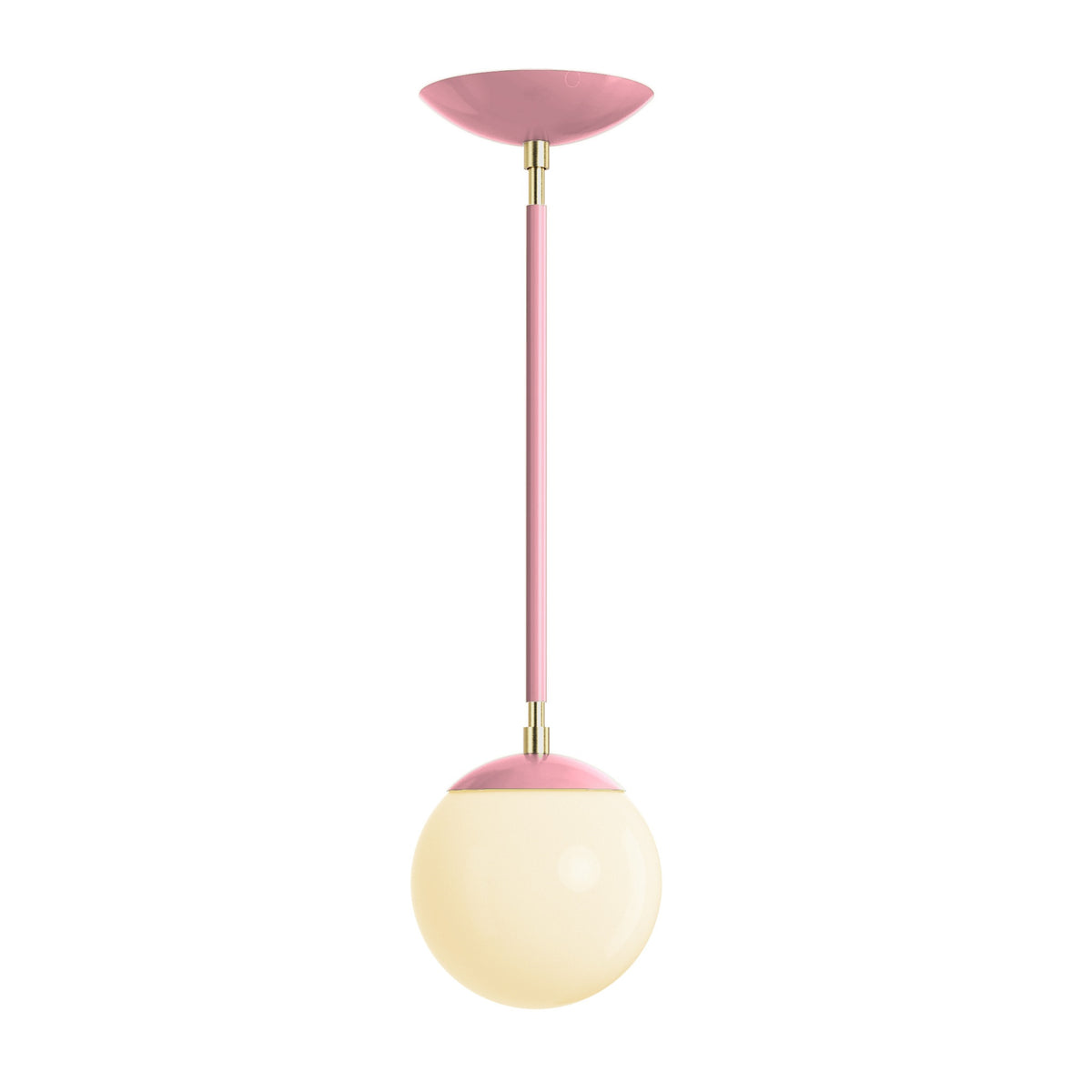 Brass and pinkaboo cap globe pendant 6" Dutton Brown lighting
