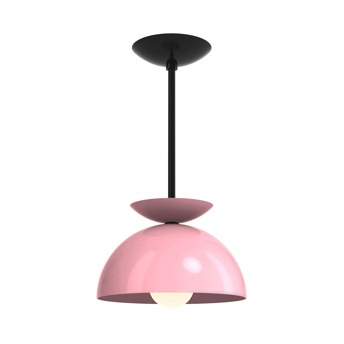 black pinkaboo color echo pendant 10" dutton brown lighting
