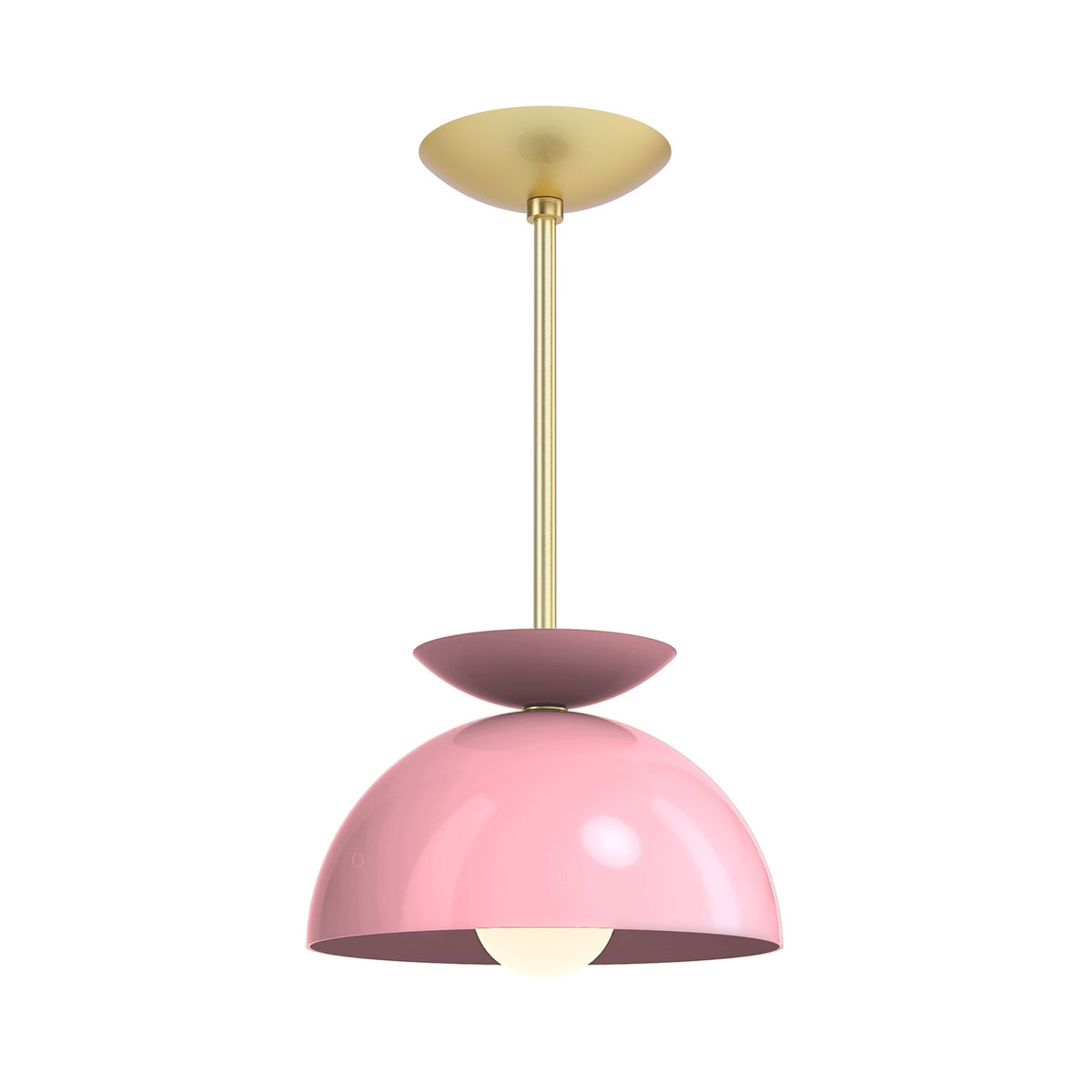 brass pinkaboo color echo pendant 10" dutton brown lighting