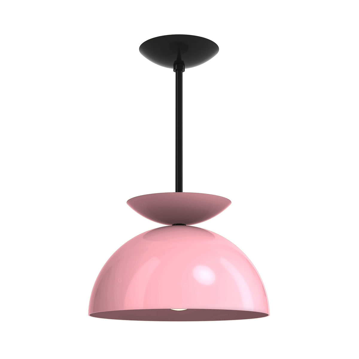 black pinkaboo color echo pendant 12" dutton brown lighting