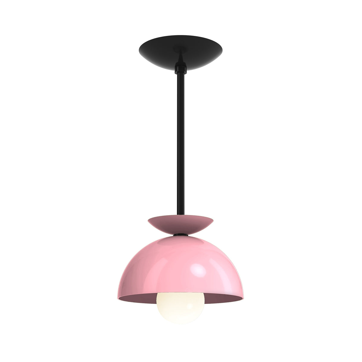 black pinkaboo color echo pendant 8" dutton brown lighting