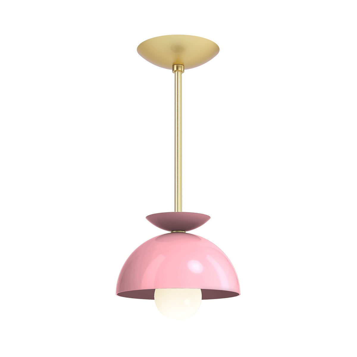 brass pinkaboo color echo pendant 8" dutton brown lighting