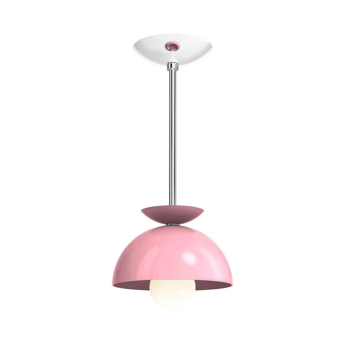 nickel pinkaboo color echo pendant 8" dutton brown lighting