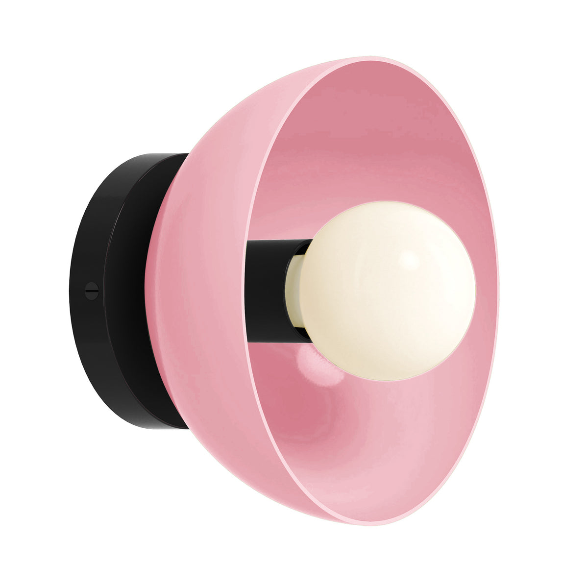 Black and pinkaboo color Hemi sconce 8" Dutton Brown lighting