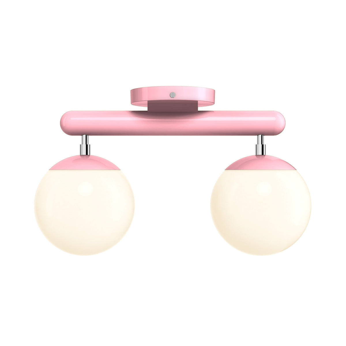 nickel pinkaboo color icon 2 flush mount dutton brown lighting