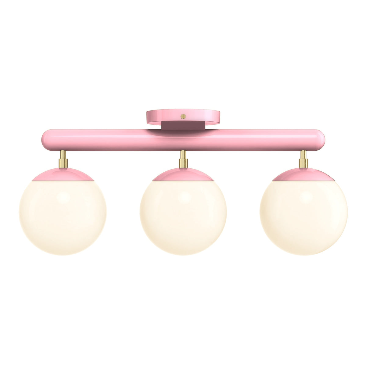 brass pinkaboo color icon 3 flush mount dutton brown lighting