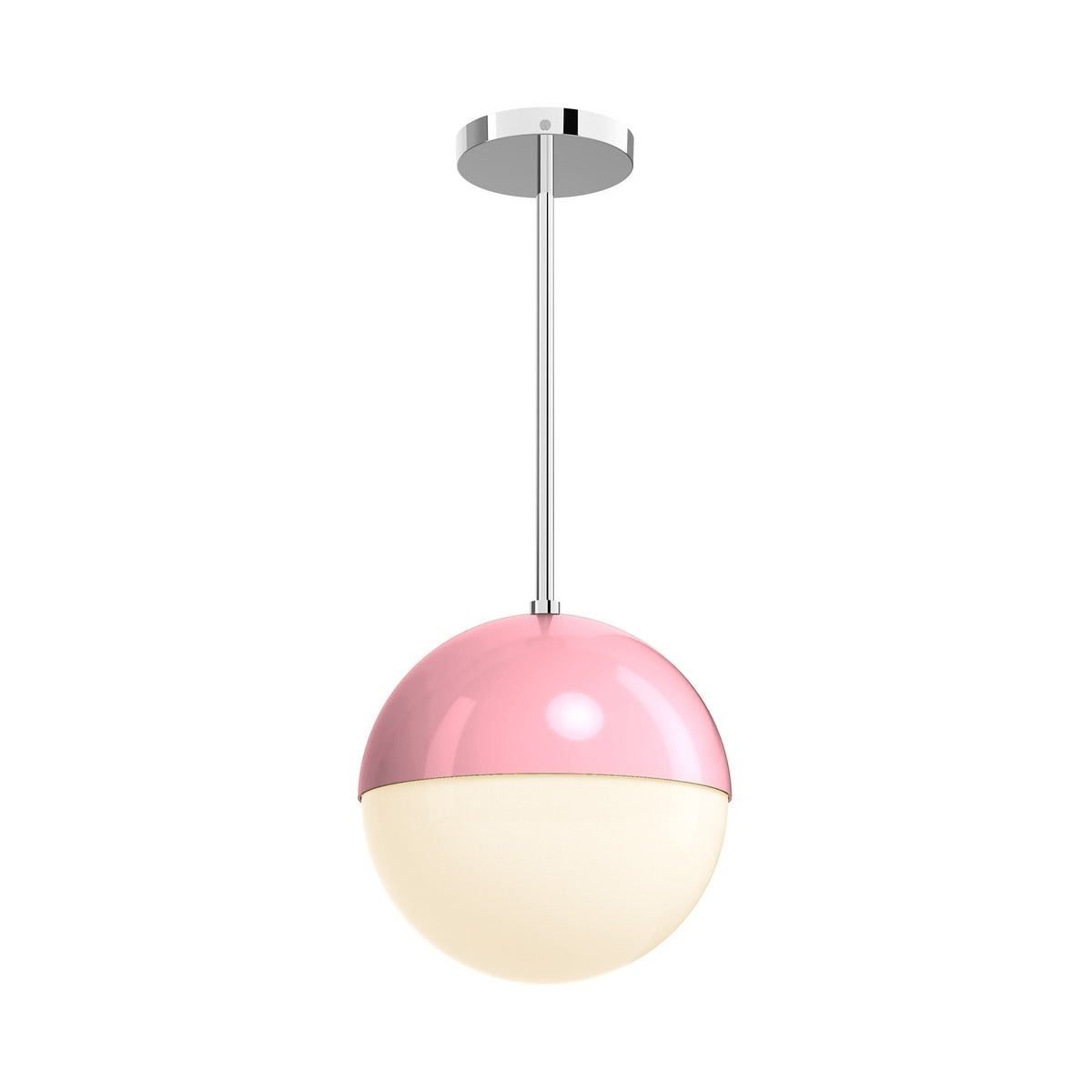 nickel and pinkaboo lure globe pendant 10 inch dutton brown lighting