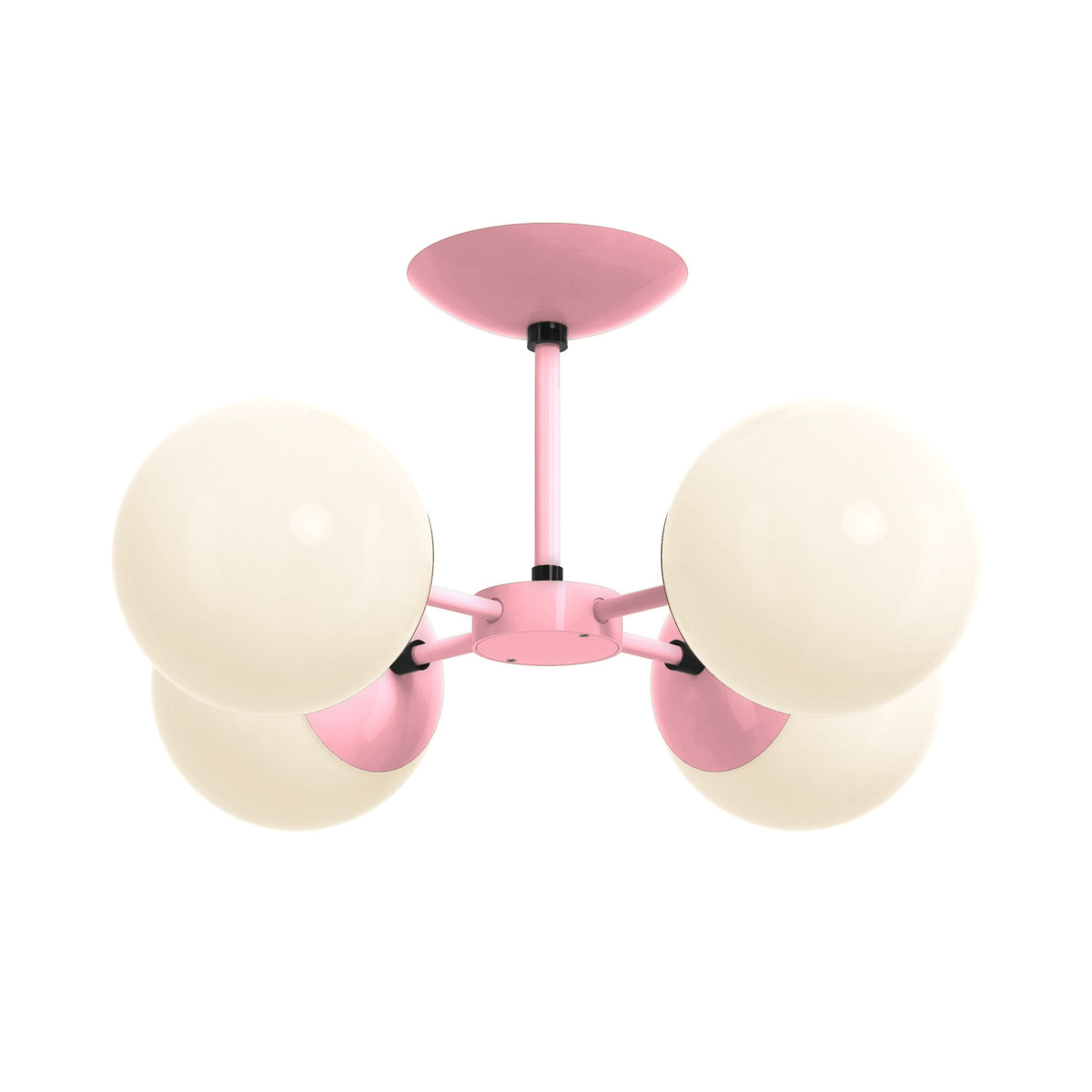 black pinkaboo color orbi flush mount dutton brown lighting