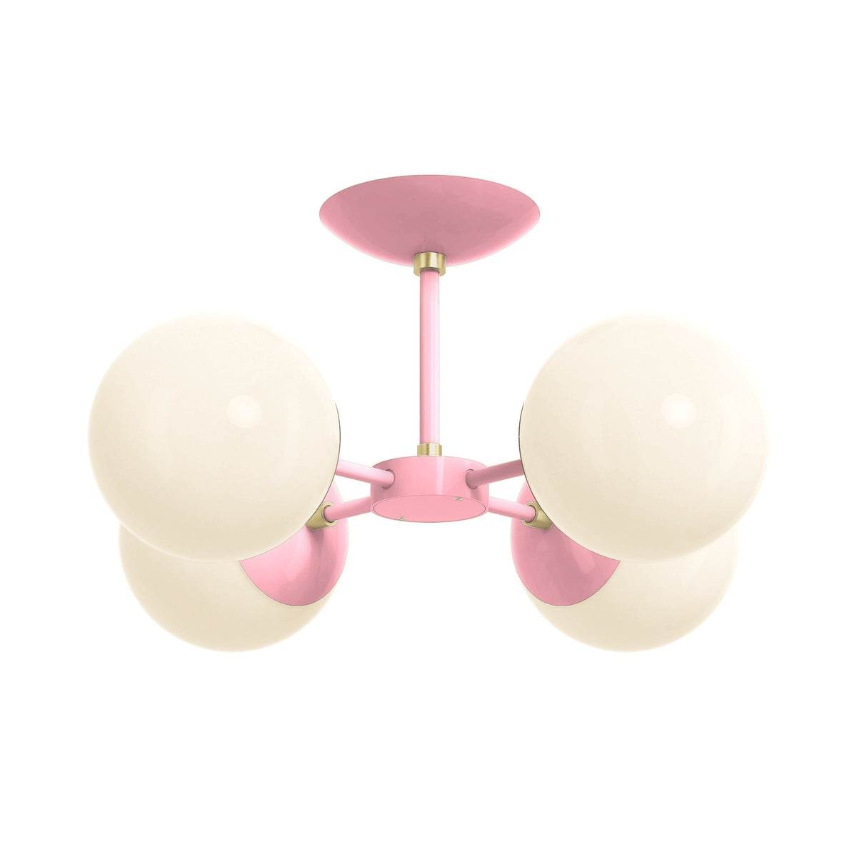 brass pinkaboo color orbi flush mount dutton brown lighting