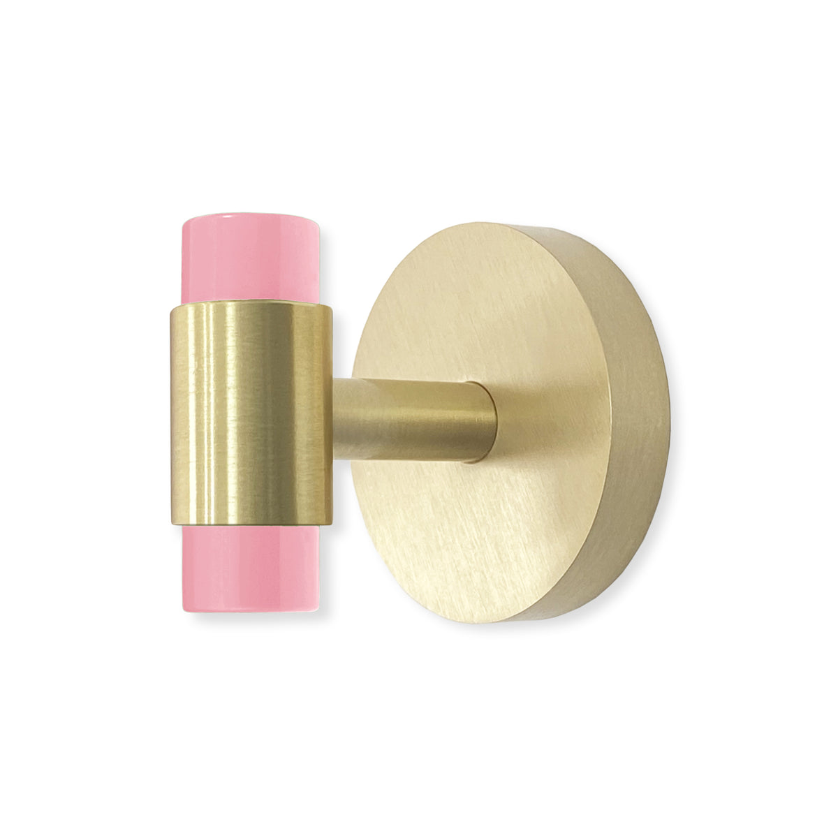 Brass and pinkaboo color Persona hook Dutton Brown hardware