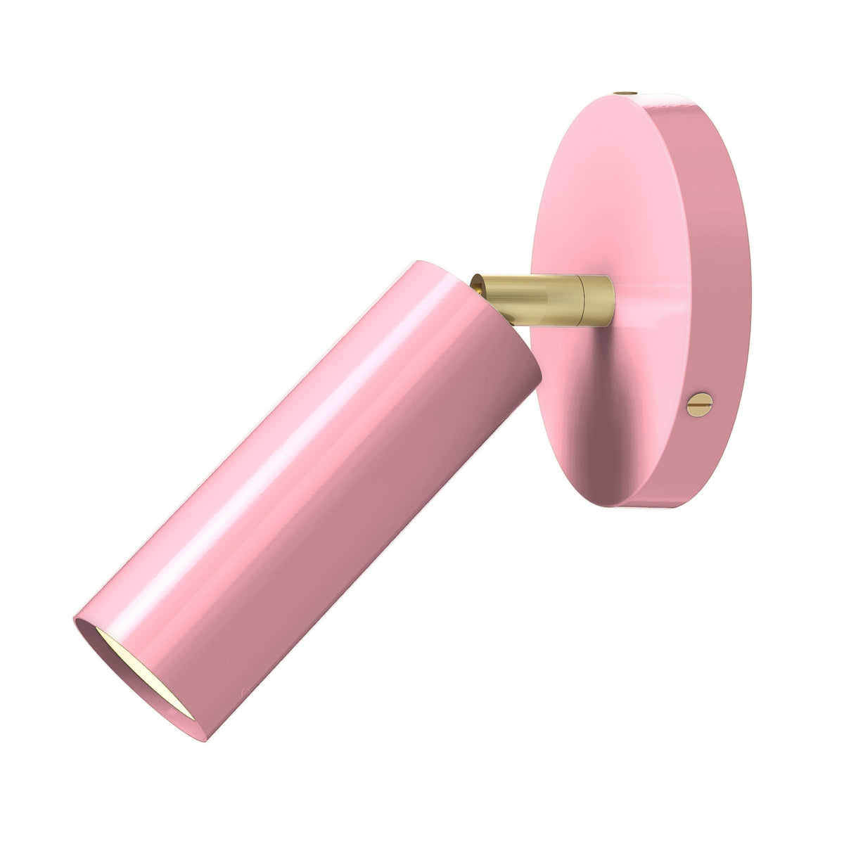 Brass and pinkaboo color Reader plug-in sconce no arm Dutton Brown lighting