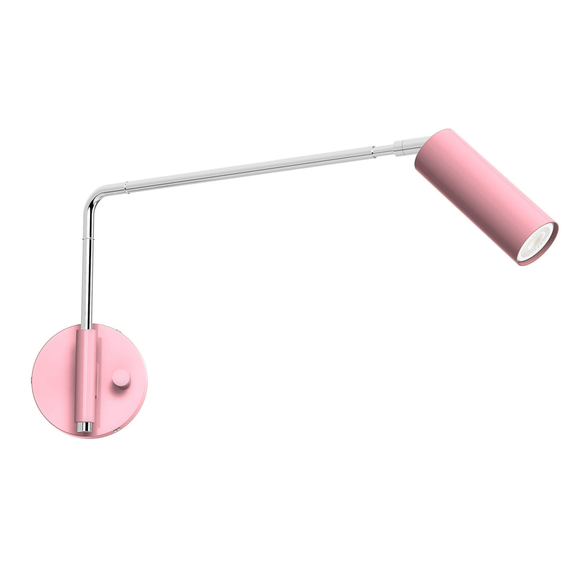 Nickel and pinkaboo color Reader Swing Arm plug-in sconce Dutton Brown lighting