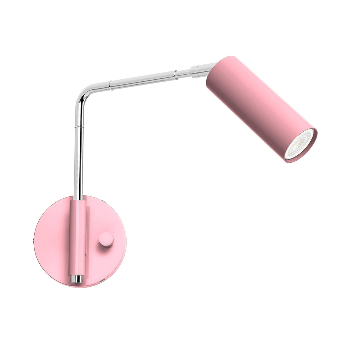 nickel pinkaboo color reader swing arm sconce - 9" arm dutton brown lighting