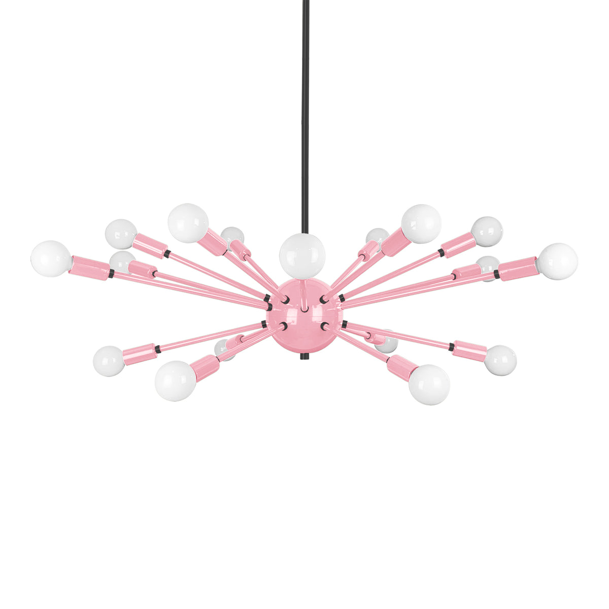 Black and pinkaboo color Elliptical Sputnik chandelier 32" Dutton Brown lighting