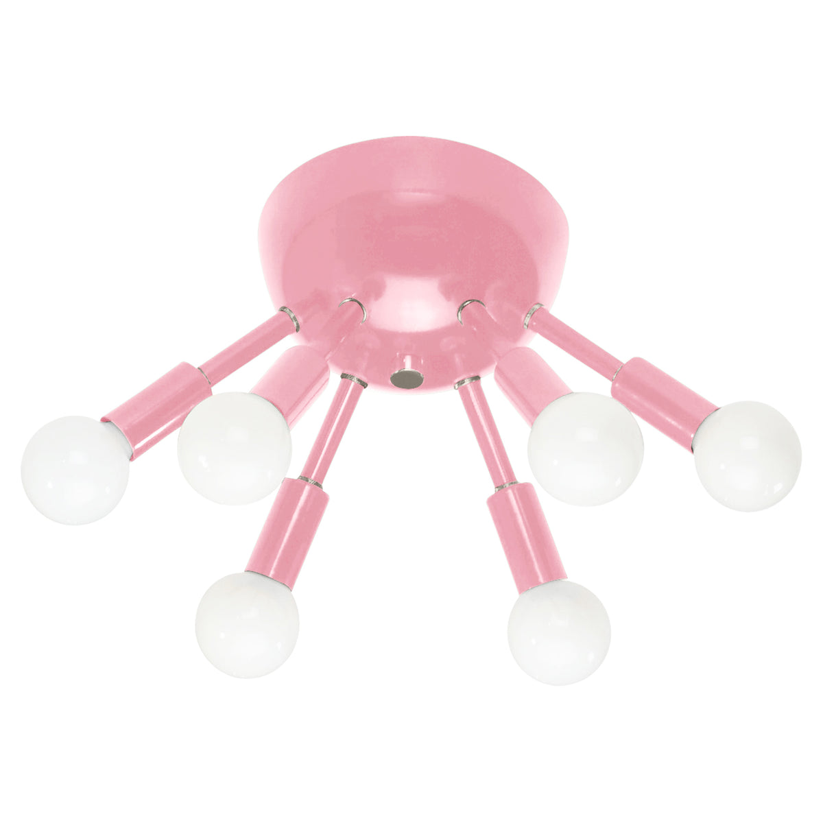 Nickel and pinkaboo color Sputnik flush mount Dutton Brown lighting