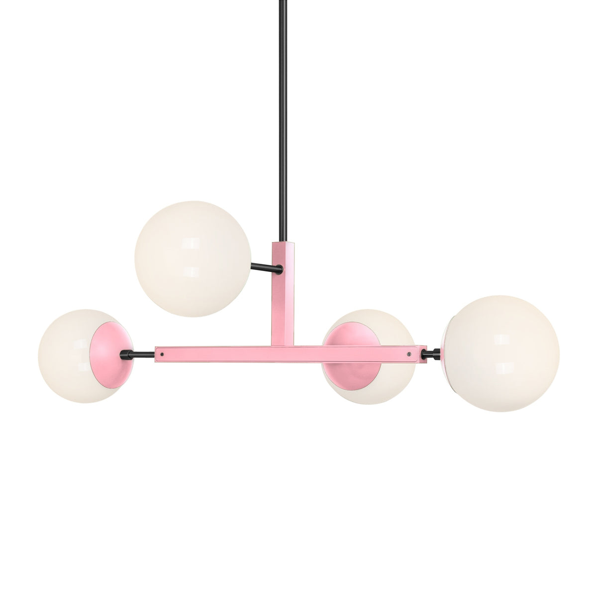 Black and pinkaboo color Status chandelier 35" Dutton Brown lighting