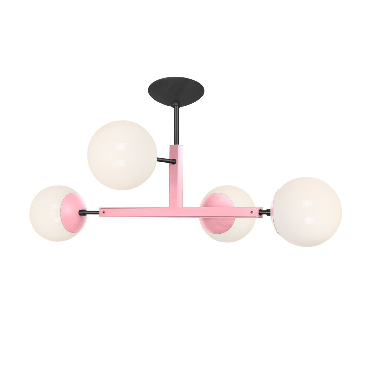 Black and pinkaboo color Status flush mount Dutton Brown lighting