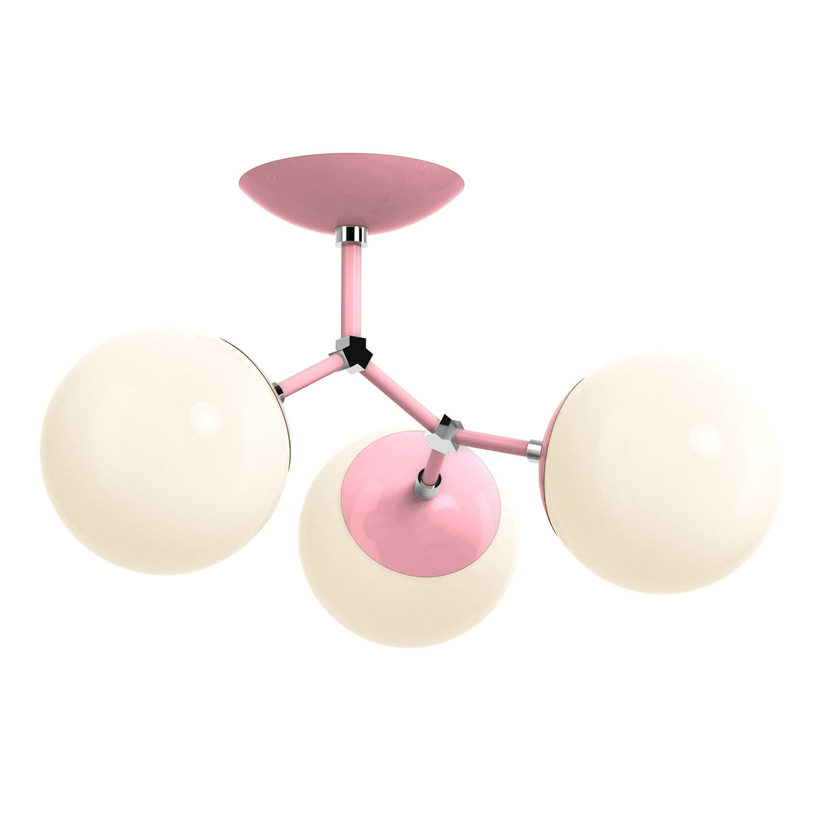 nickel pinkaboo color supreme flush mount dutton brown lighting