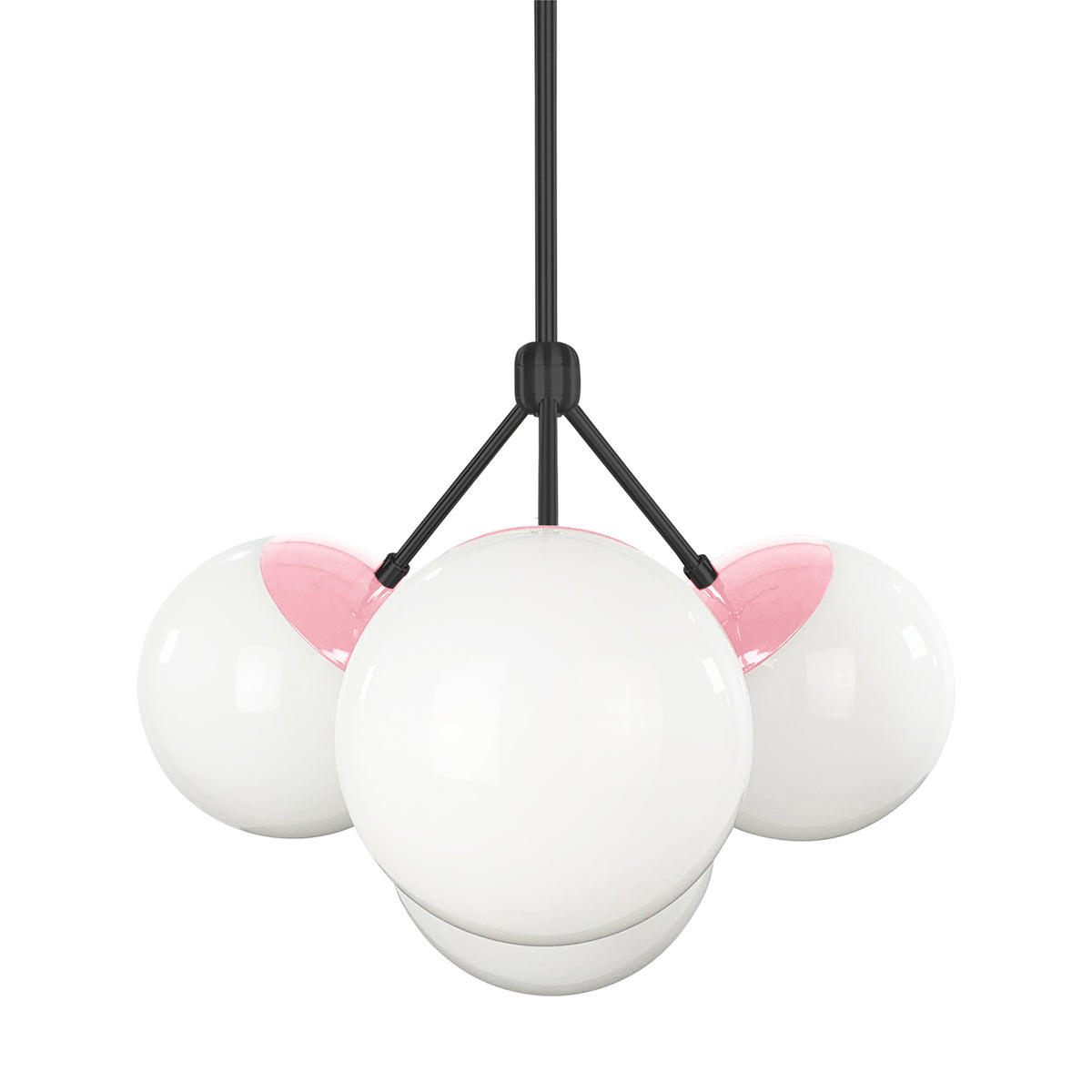 Black and pinkaboo color Tetra chandelier Dutton Brown lighting