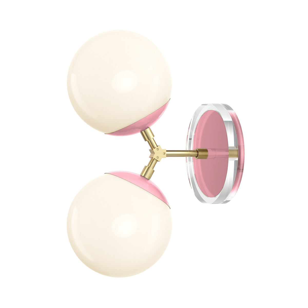brass pinkaboo color visage sconce 6" dutton brown lighting