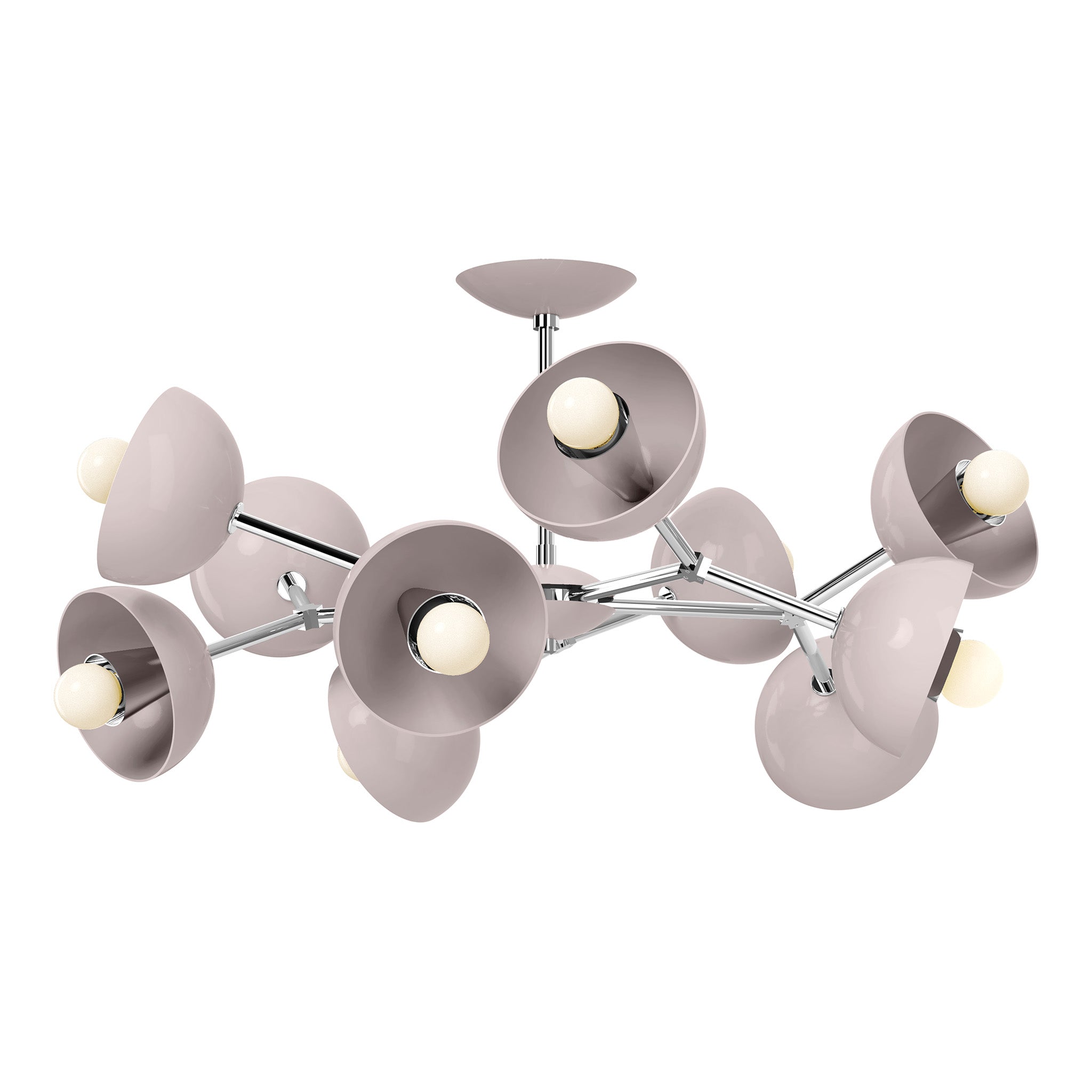 nickel barely color alegria flush mount 30" dutton brown lighting