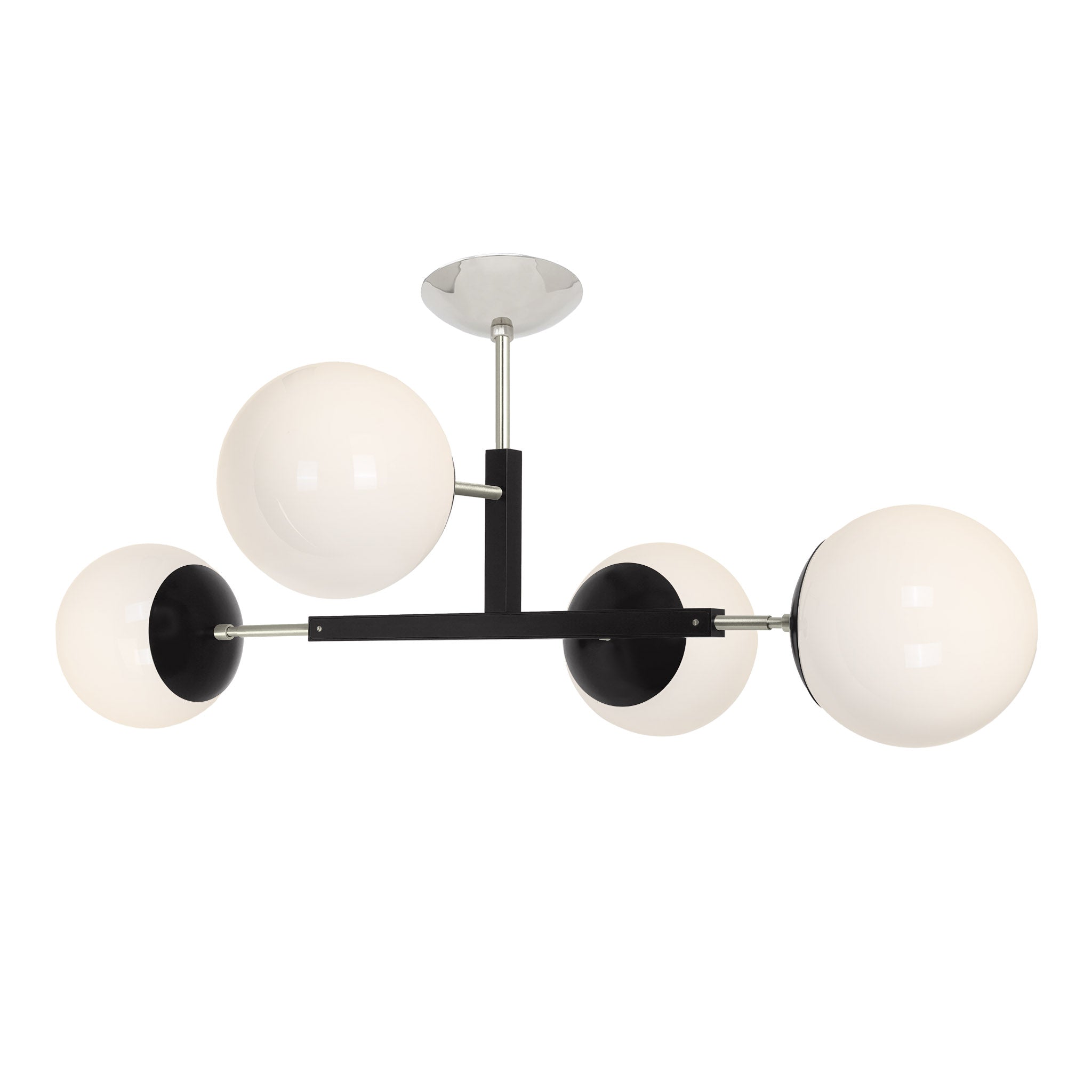 Nickel and black color Big Status flush mount Dutton Brown lighting