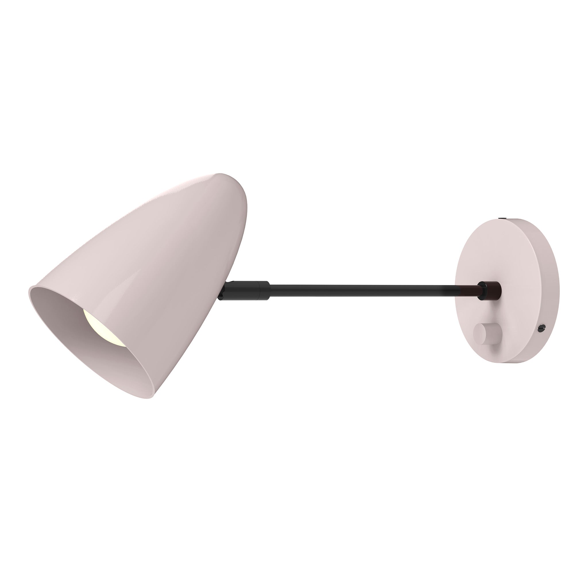 black barely color boom sconce - 10" arm dutton brown lighting