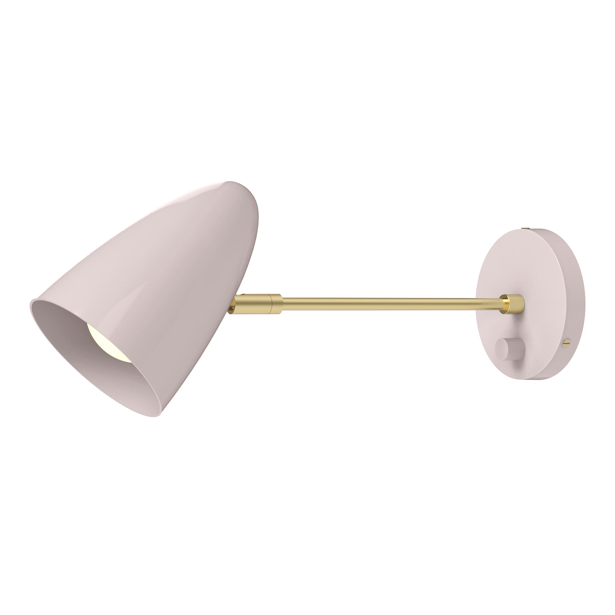 brass barely color boom sconce - 10" arm dutton brown lighting