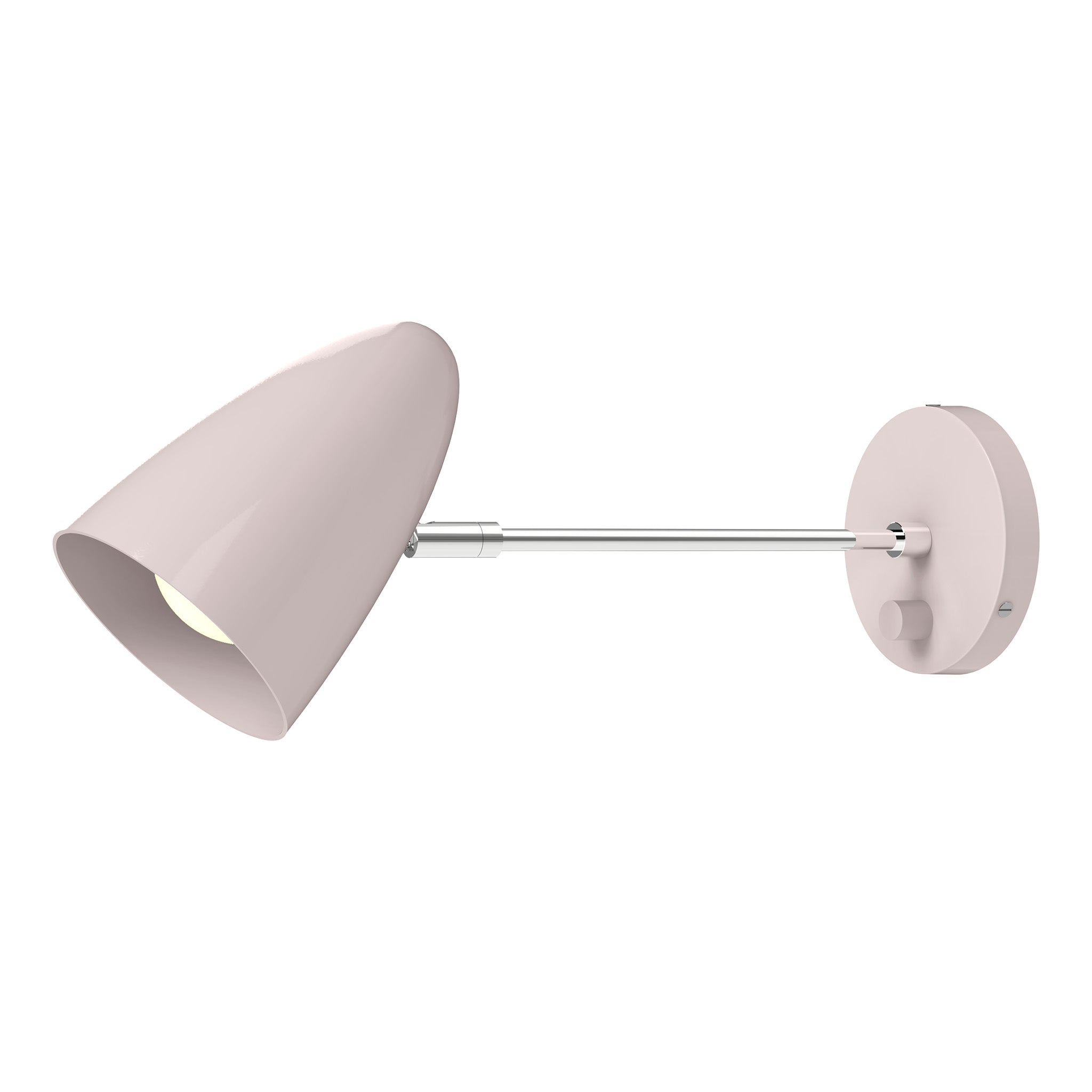 nickel barely color boom sconce - 10" arm dutton brown lighting
