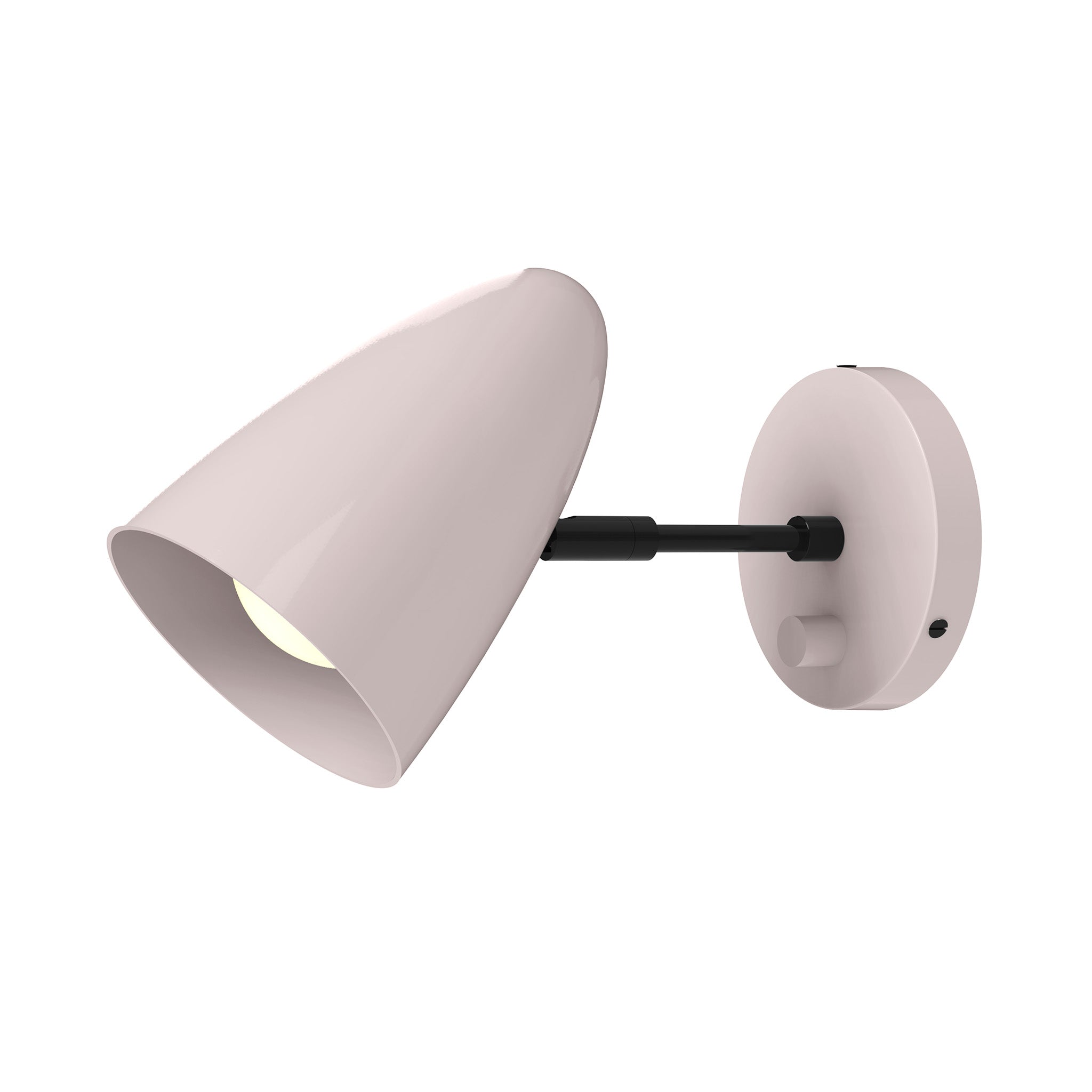 black barely color boom sconce - 3" arm dutton brown lighting