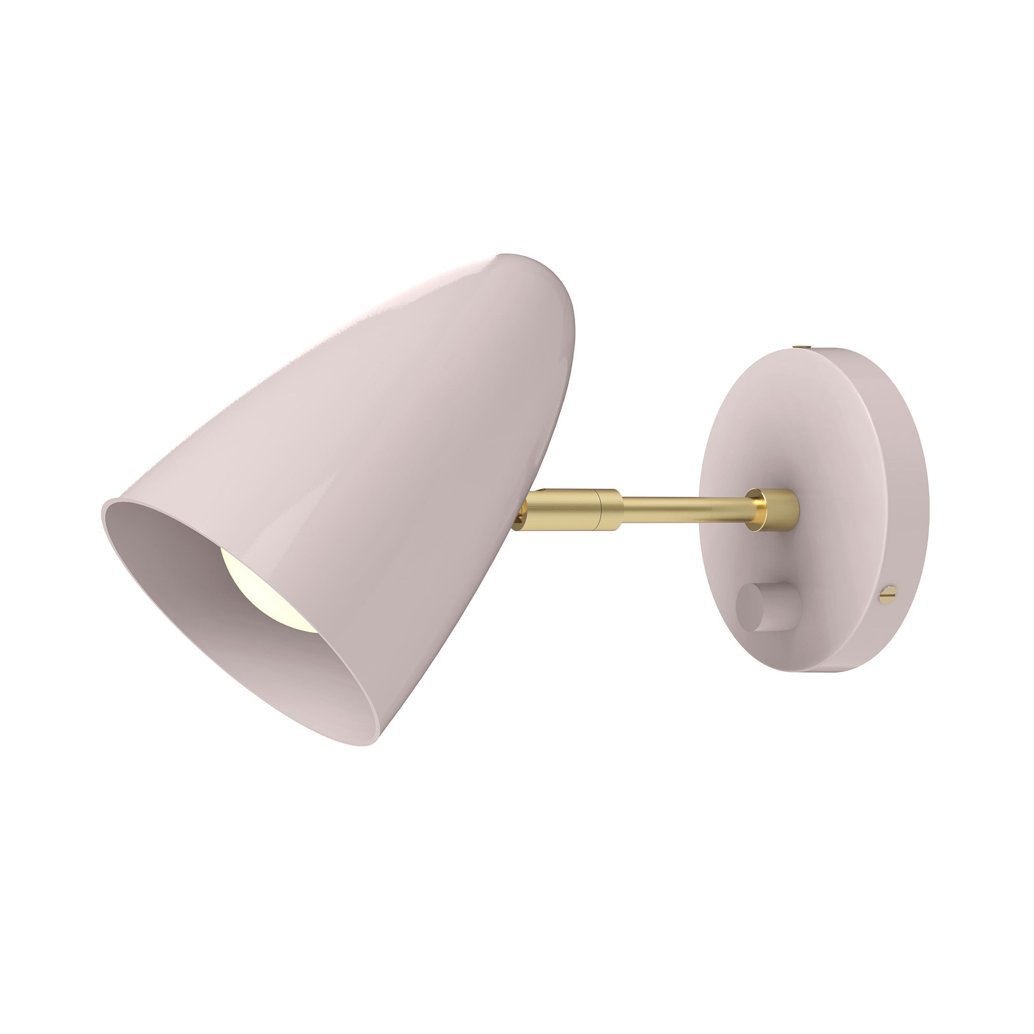 brass barely color boom sconce - 3" arm dutton brown lighting