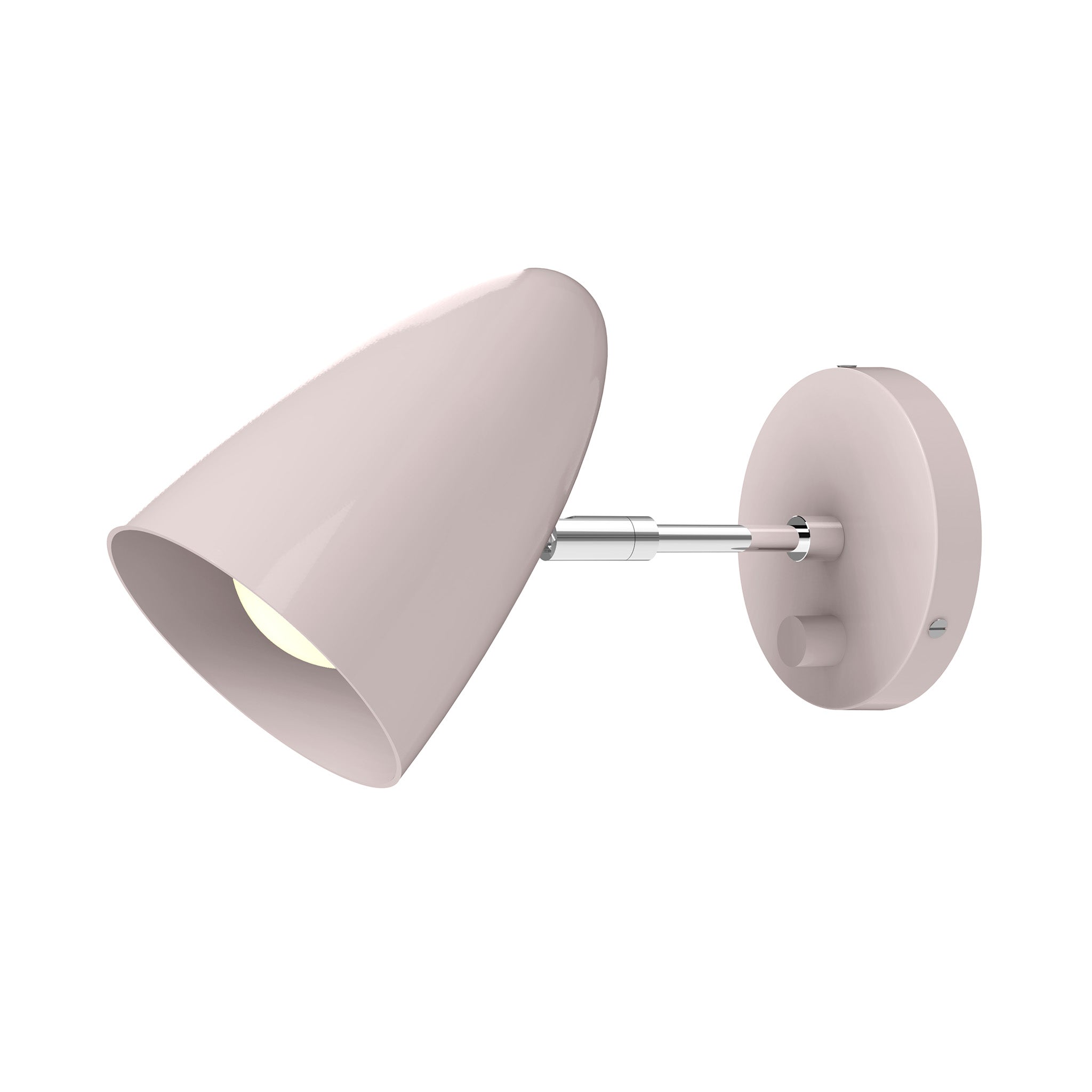 nickel barely color boom sconce - 3" arm dutton brown lighting