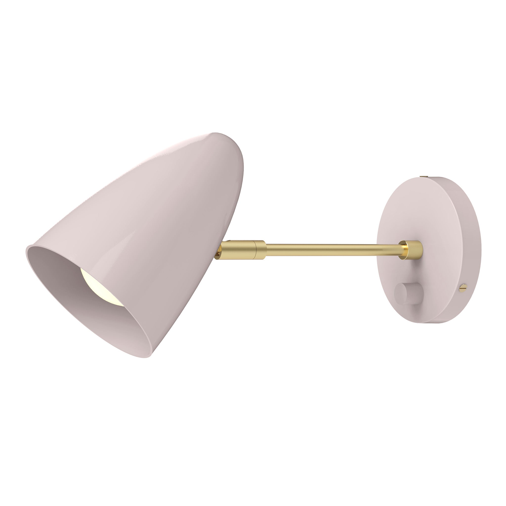 brass barely color boom sconce - 6" arm dutton brown lighting