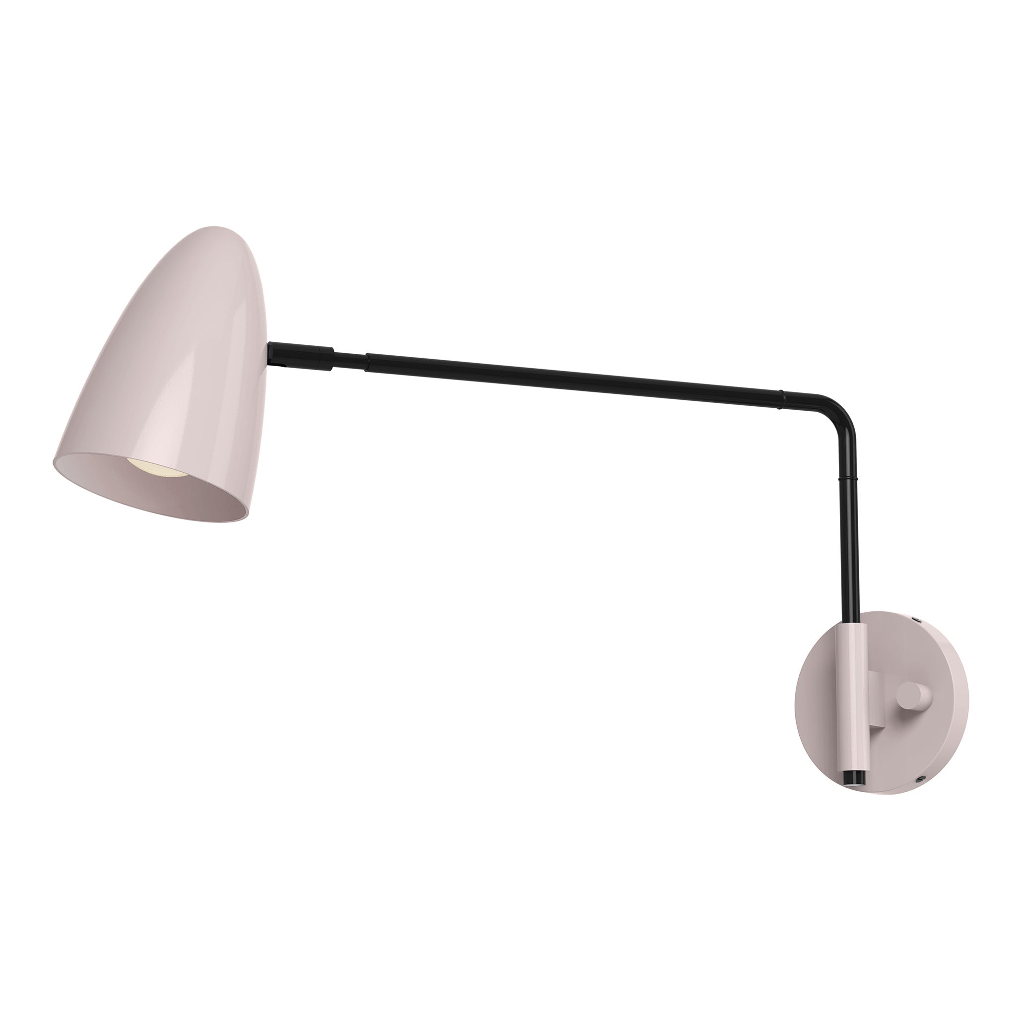 black barely color boom swing arm sconce - 17" arm dutton brown lighting