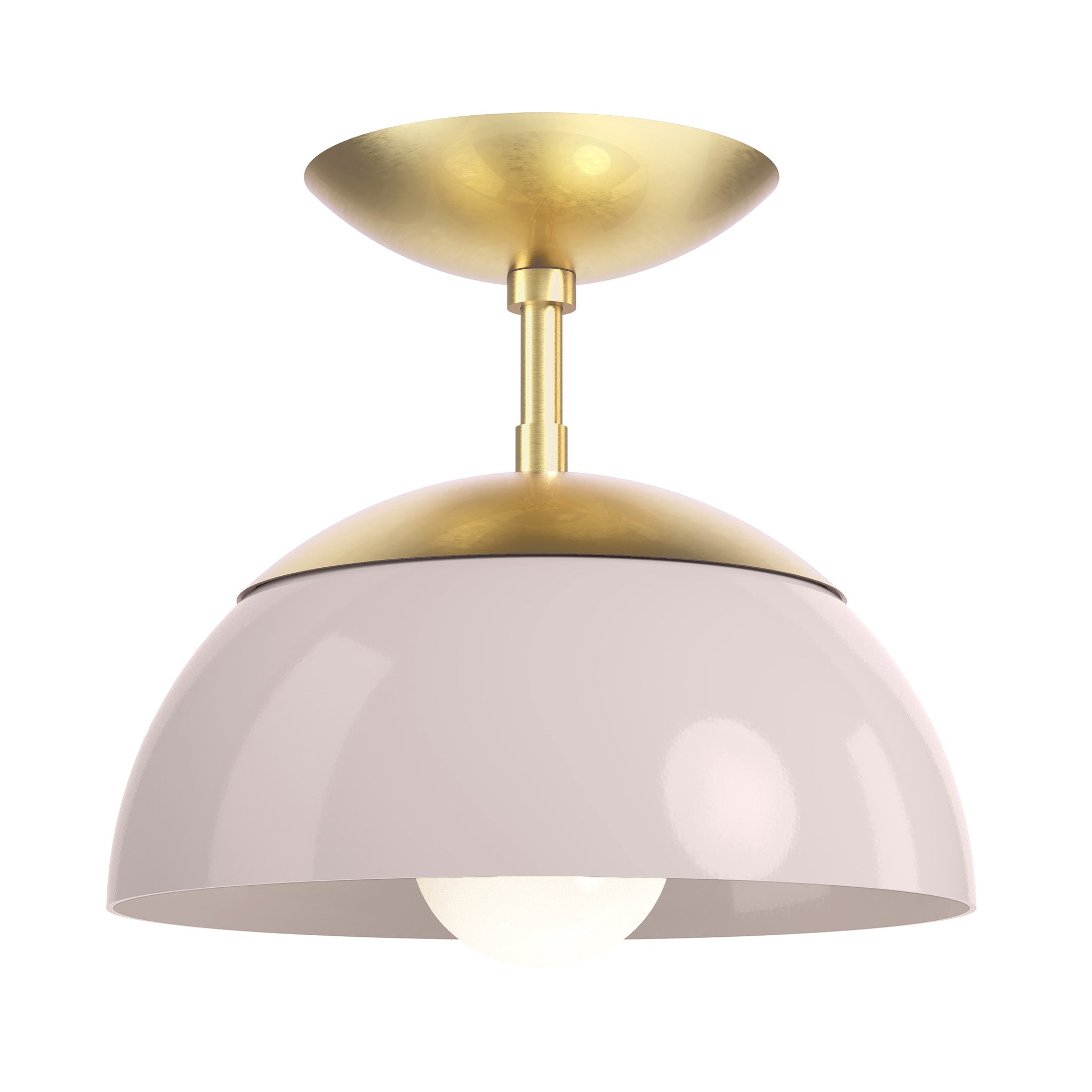 brass barely color cadbury flush mount 10" dutton brown lighting