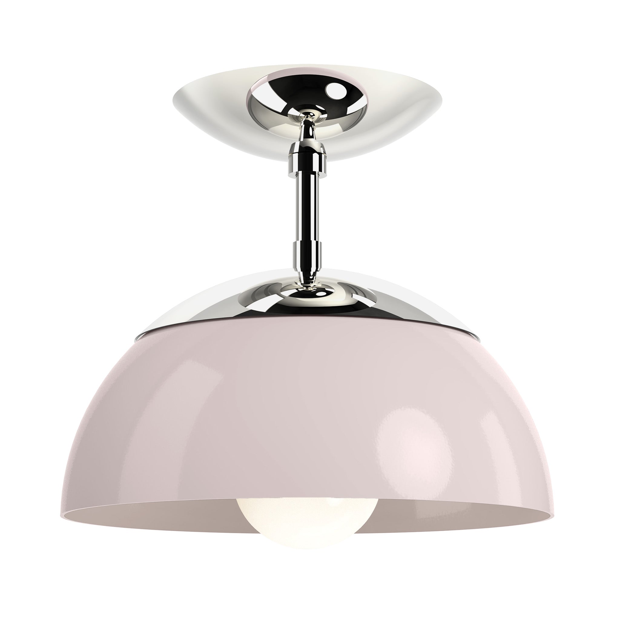nickel barely color cadbury flush mount 10" dutton brown lighting