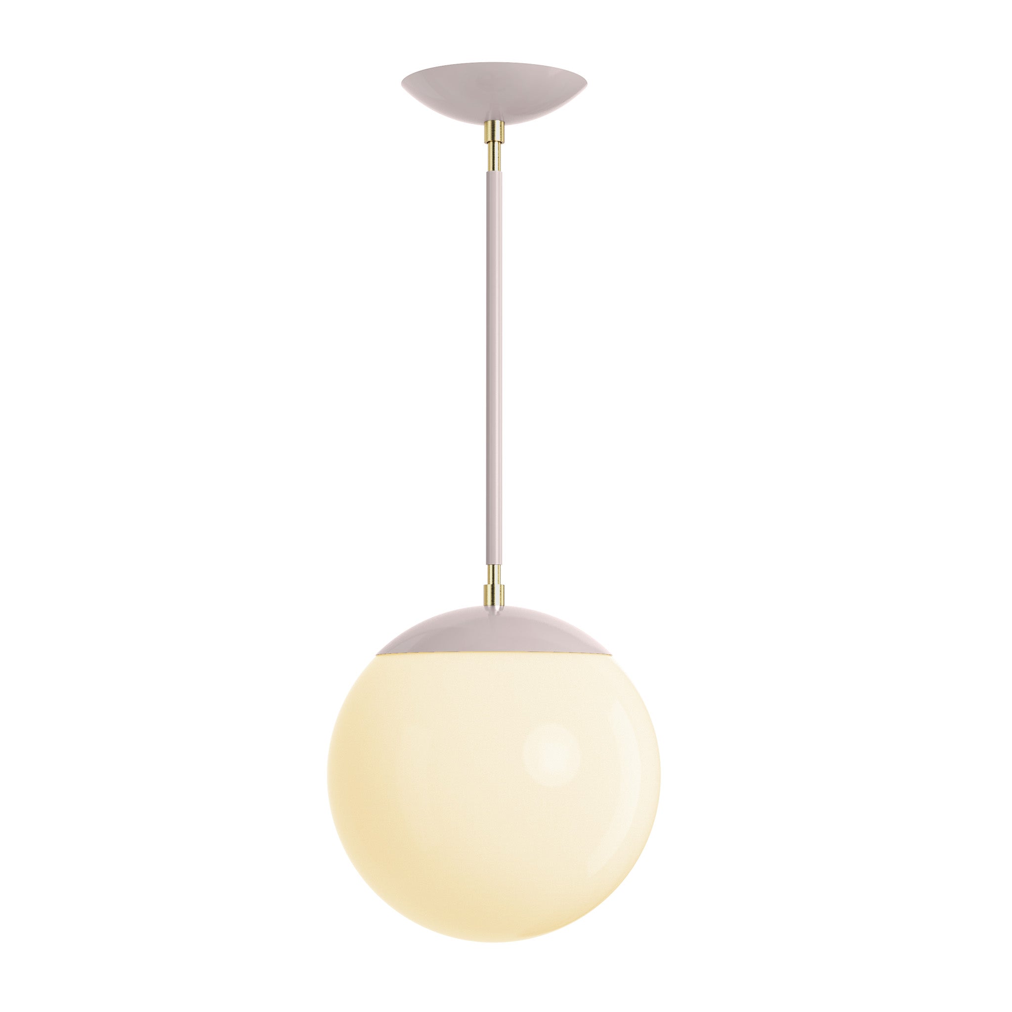 Brass and barely cap globe pendant 10" dutton brown lighting
