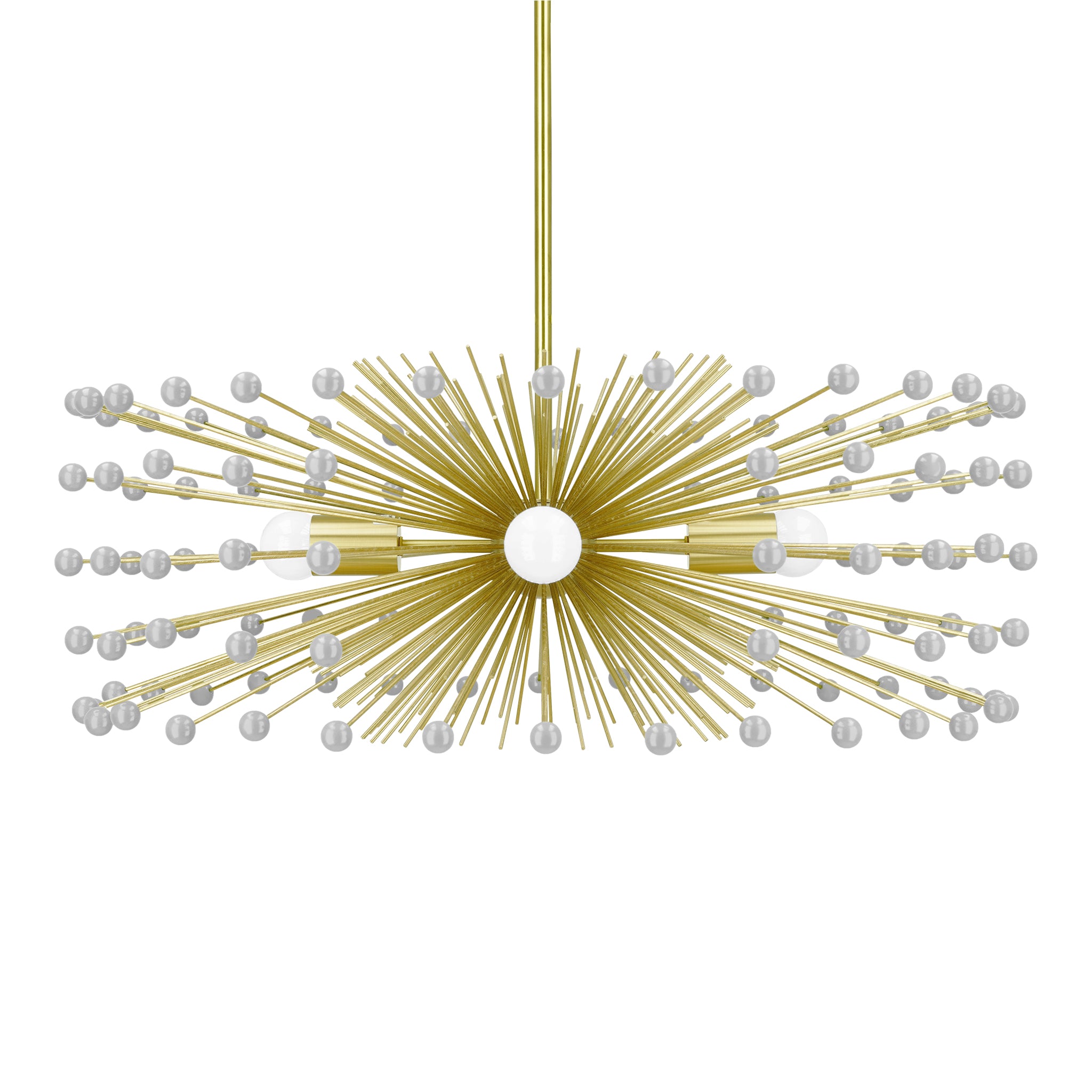 Color Beaded Urchin Chandelier 27"