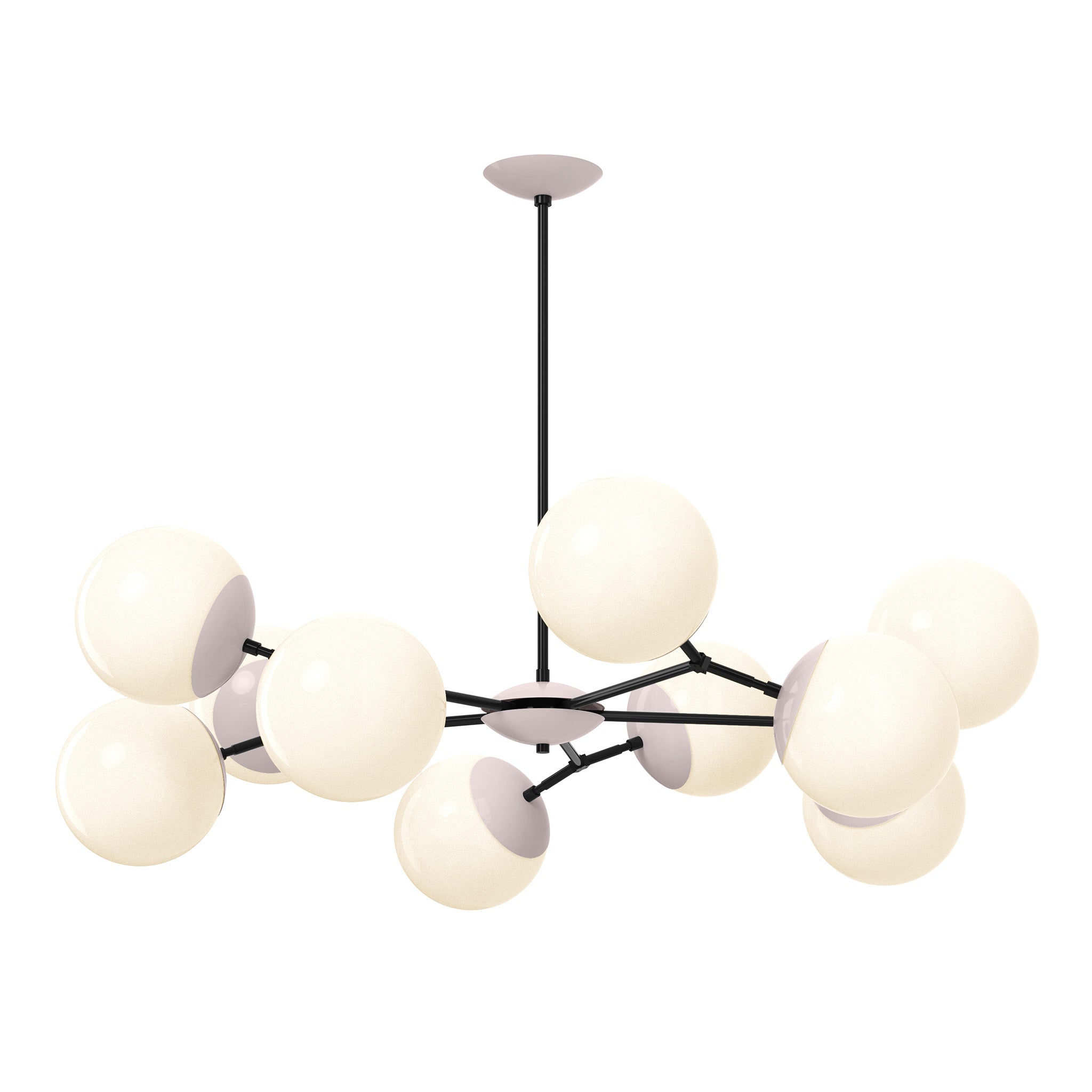 black barely color crown chandelier 46" dutton brown lighting
