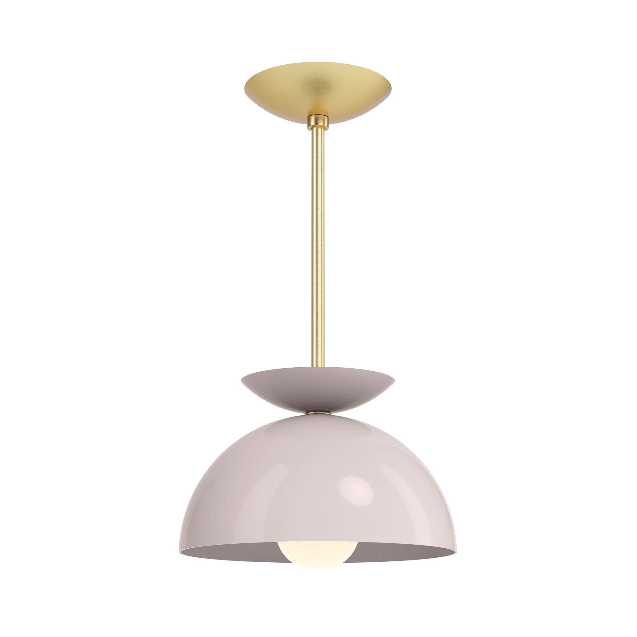 brass barely color echo pendant 10" dutton brown lighting